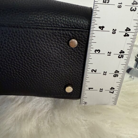 Kate Spade Sawyer Henderson Street Black Satchel Pumise Leather CrossbodyBag Bow - Picture 14 of 16